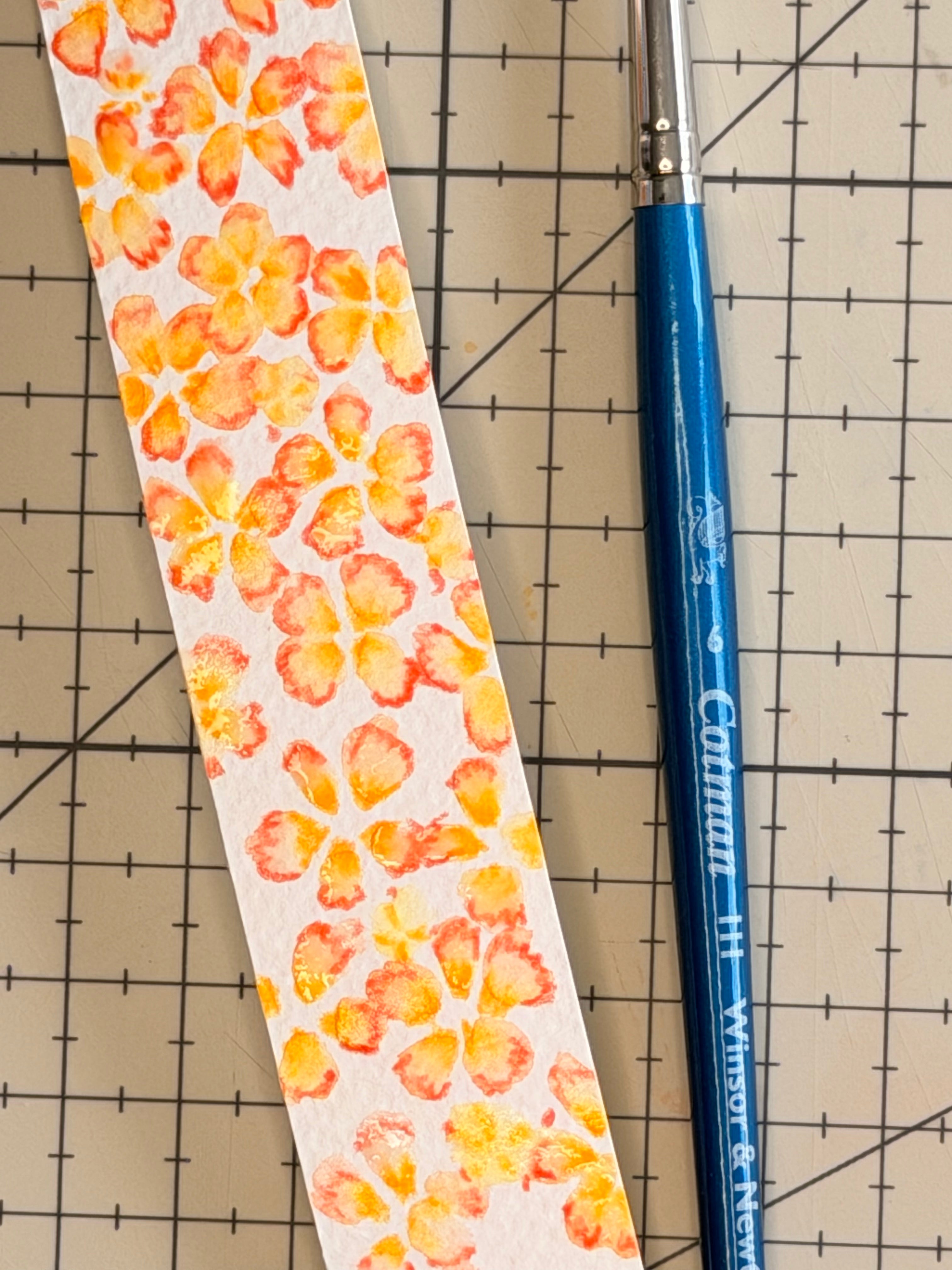 Marque-Page Magnétique Aquarelle Fleurs Oranges