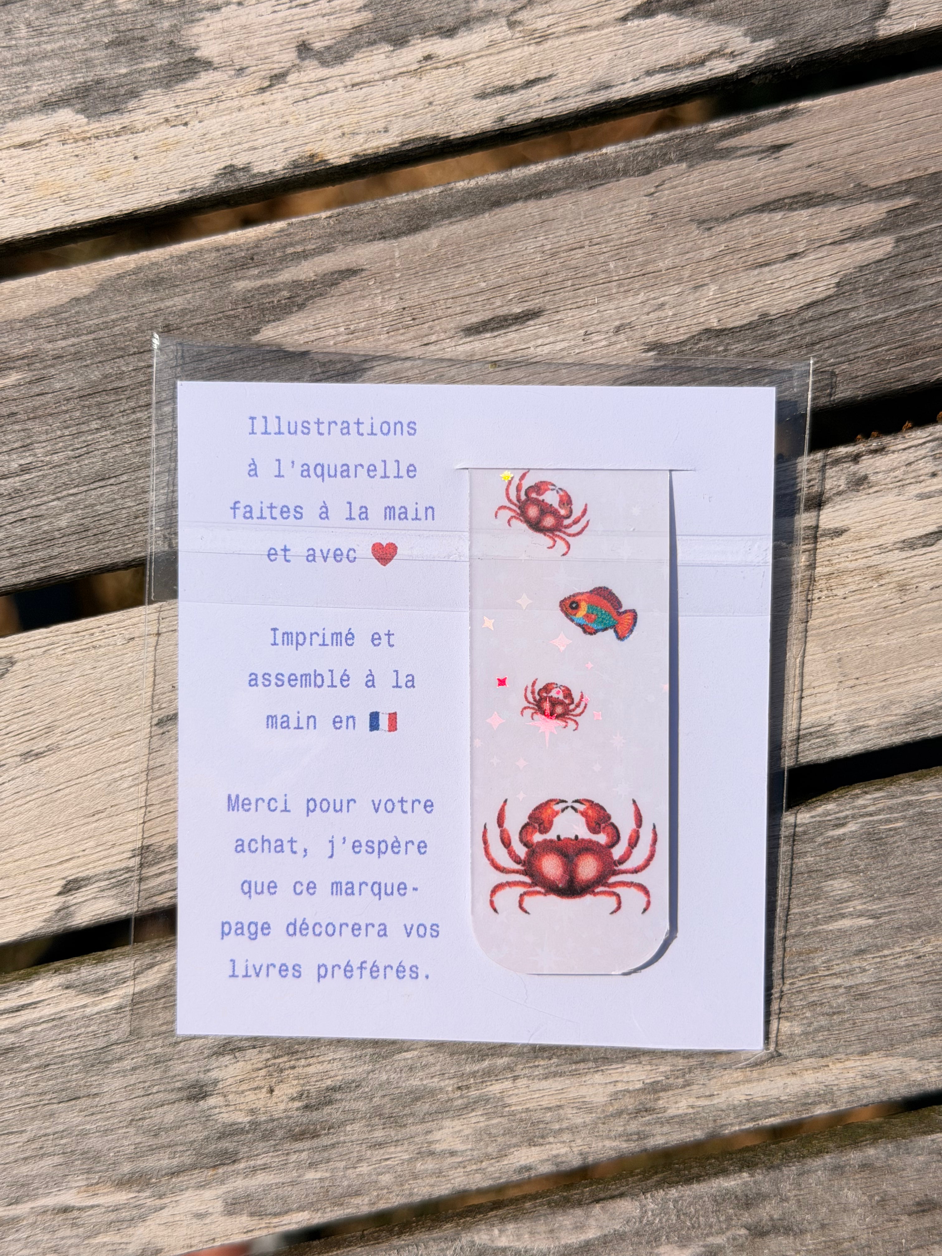 Marque-Page Magnétique Crabe